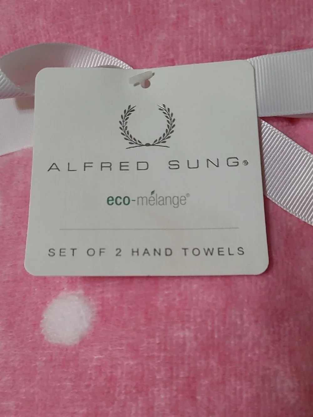 ALFRED SUNG Polka Dot Hand Towel Set